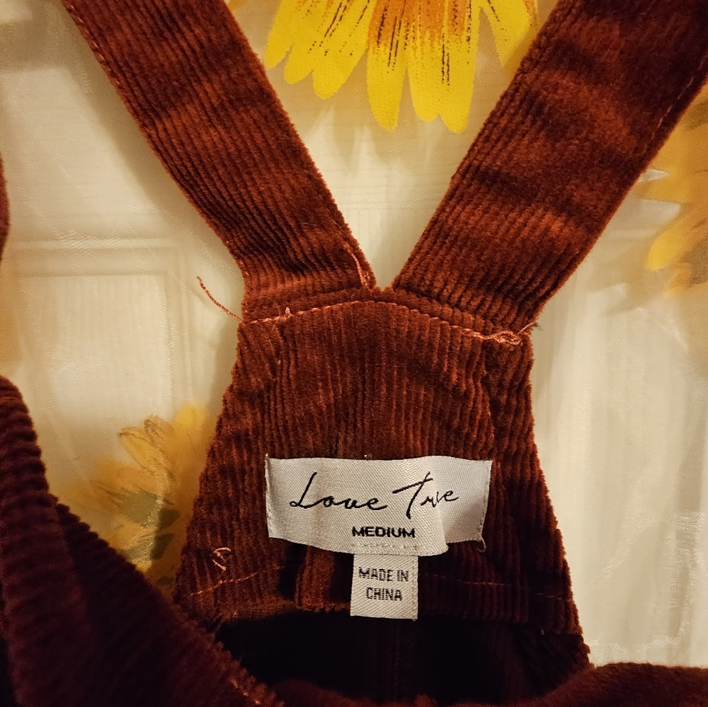 Corduroy Marron Overalls